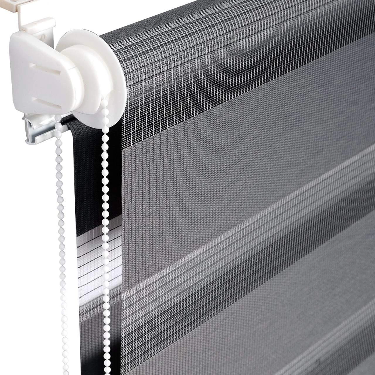 Doppelrollo Ohne Bohren Seitenzugrollo Easyfix Dunkelgrau 4 Doppelrollo Ohne Bohren Seitenzugrollo Easyfix Dunkelgrau – Bild 4