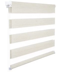 Doppelrollo Duo Rollo Holzlook Buche