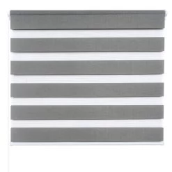 Doppelrollo Klemmfix Ohne Bohren Für Fenster In Holzlook Grau -Möbel Store Doppelrollo Holzoptik Grau DR5519hogr 5 1280x1280