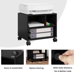 Druckertisch Mit Rädern, Bürocontainer Rollbar, Aktenwagen, 40x35x30 Cm 15 Druckertisch Mit Rädern, Bürocontainer Rollbar, Aktenwagen, 40x35x30 Cm -Möbel Store Druckertisch mit R dern rocontainer rollbar Aktenwagen 40x35x30 cm W0ATT0119 schwarz7 1280x1280