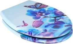 Duroplast Toilettensitz Mit Absenkautomatik Blau Phalaenopsid -Möbel Store Duroplast Toilettensitz mit Absenkautomatik WS2448 Blau Phalaenopsid7 1280x1280