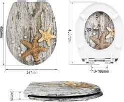 Duroplast Toilettensitz Mit Absenkautomatik Pearl And Starfish -Möbel Store Duroplast Toilettensitz mit Absenkautomatik WS2494 Pearl Starfish6 1280x1280