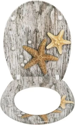 Duroplast Toilettensitz Mit Absenkautomatik Pearl And Starfish -Möbel Store Duroplast Toilettensitz mit Absenkautomatik WS2494 Pearl Starfish8 1280x1280
