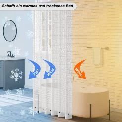 Duschvorhang Mit Gewicht Magnet Unten, Eva Badvorhang Halbtransparent Wasserdicht Antischimmel -Möbel Store Duschvorhang mit Gewicht Magnet unten Eva Badvorhang halbtransparent wasserdicht antischimmel DVH02tp transparent7 1280x1280
