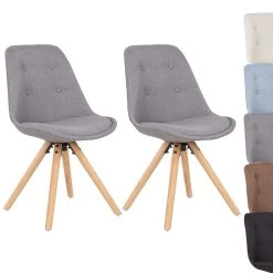 2er-Set Esszimmerstuhl, Küchenstuhl, Sitzfläche Aus Leinen, Holzgestell -Möbel Store Elegante Esszimmerstuehle aus Leinen Kunststoff Holz im Braun Bei Woltu BH54br 2 1 1280x1280