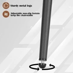 Esszimmerstühle 6er Set, Polsterstuhl, Küchenstuhl, Sitzfläche Aus Kunstleder, Metallbeine -Möbel Store Esszimmerst hle 2er Set Polsterstuhl K chenstuhl Sitzfl che aus Kunstleder Metallbeine BH357br 2 Braun8 1280x1280 1