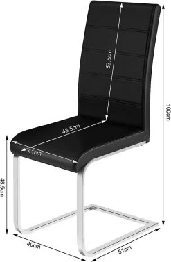 Esszimmerstühle 4er Set, Schwingstuhl Mit Hoher Rückenlehne, Kunstleder -Möbel Store Esszimmerst hle 2er Set Schwingstuhl mit hoher R ckenlehne Kunstleder W0ATT0046 2 schwarz9 1280x1280 1