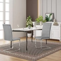 Esszimmerstühle 6er Set, Schwingstuhl Mit Hoher Rückenlehne, Samt -Möbel Store Esszimmerst hle 2er Set Schwingstuhl mit hoher R ckenlehne W0ATT0043 2 dunkelgrau4 1280x1280 1