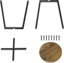 Esszimmerstühle 4er Set, Hocker Mit Metallbeinen, Vintage-Holzmaserung Schwarz -Möbel Store Esszimmerst hle 4er Set Hocker mit Metallbeinen Vintage Holzmaserung BH370hov 4 Schwarz6 1280x1280