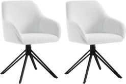 Esszimmerstühle Drehbar 2er Set, Ergonomischer Stuhl Esszimmer, Mit Armlehnen