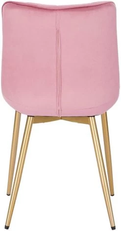 2er-Set Küchenstühle Aus Samt Goldene Beine -Möbel Store Esszimmerstuehl Kuechenstuhl Polsterstuhl Samt Metall rosa5 1280x1280