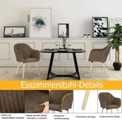 Esszimmerstühle 2er Set Küchenstuhl Polsterstuhl Wohnzimmerstuhl Kunstleder Massivholz -Möbel Store Esszimmerstuehle 2er Set Kuechenstuhl Polsterstuhl Wohnzimmerstuhl Kunstleder BH336dbr 2 Dunkelbraun3sQJRQBIcOkkbo 1280x1280