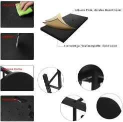 2er-Set Esszimmerstühle Aus Metall & Holzwerkstoff -Möbel Store Esszimmerstuehle 2er Set aus Metall und Holzwerkstoff BH297sz 2 schwarz4 1280x1280