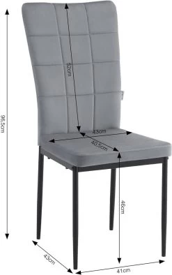 WOLTU Esszimmerstühle 4er Set, Gepolsterter Stuhl Mit Hoher Rückenlehne, Aus Samt, Metallbeine -Möbel Store Esszimmerstuehle 4er Set gepolsterter Stuhl mit hoher Rueckenlehne aus Samt Metallbeine W0ATT0312 4 dunkelgrau3 1280x1280
