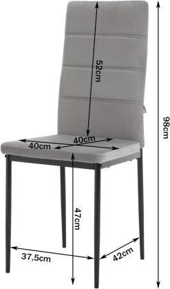 WOLTU Esszimmerstühle 4er Set, Mit Hoher Rückenlehne Metallbeinen, Samt -Möbel Store Esszimmerstuehle 4er Set mit hoher Rueckenlehne Metallbeinen Samt W0ATT0402 4 Dunkelgrau3 1280x1280