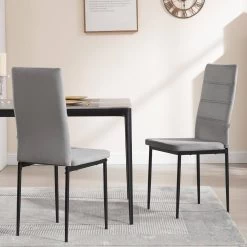 WOLTU Esszimmerstühle 4er Set, Mit Hoher Rückenlehne Metallbeinen, Samt -Möbel Store Esszimmerstuehle 4er Set mit hoher Rueckenlehne Metallbeinen Samt W0ATT0402 4 Dunkelgrau4 1280x1280