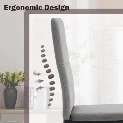 WOLTU Esszimmerstühle 4er Set, Mit Hoher Rückenlehne Metallbeinen, Samt -Möbel Store Esszimmerstuehle 4er Set mit hoher Rueckenlehne Metallbeinen Samt W0ATT0402 4 Dunkelgrau9 1280x1280