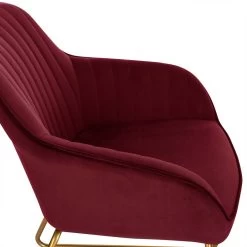 Esszimmerstuhl, Mit Armlehne, Sitzfläche Aus Samt, Gold Kufen-Gestell Aus Metall -Möbel Store Esszimmerstuehle Armlehne Samt Metall bordeaux7IpGfU9sPixBtm 1280x1280 1