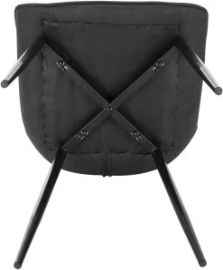 2er-Set Esszimmerstühle Mit Rückenlehne, Sitzfläche Aus Stoffbezug, Metallbeine -Möbel Store Esszimmerstuehle Polsterstuhl Rueckenlehne Stoffbezug Metallbeine anthrazit9 1280x1280