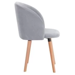 Esszimmerstühle 2er Set Mit Armlehne, Sitzfläche Aus Samt, Gestell Aus Massivholz -Möbel Store Esszimmerstuehle Wohnzimmerstuhl Polsterstuhl Design Samt BH121gr 2 9 1280x1280