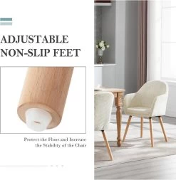 Esszimmerstühle 4er Set, Polsterstuhl, Mit Armlehnen, Aus Cord, Massivholzbeine -Möbel Store Esszimmerstuhl 4er Set Polsterstuhl Armlehnen aus Cord Massivholzbeine W0ATT0207 4 Beige8 1280x1280
