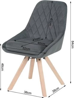 Esszimmerstuhl, Küchenstuhl Drehbar, Mit Samtbezug, Beine Aus Buchenholz -Möbel Store Esszimmerstuhl K chenstuhl drehbar mit Samtbezug Beine aus Buchenholz BH359dgr 1 dunkelgrau3 1280x1280