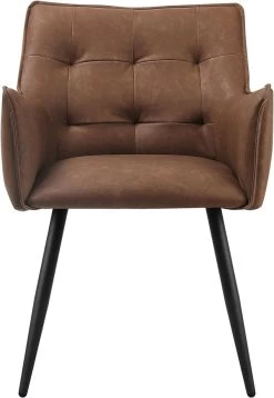 Esszimmerstühle 2er-Set, Mit Armlehnen Rückenlehne, Kunstlederbezug, Metallbeine 16 Esszimmerstühle 2er-Set, Mit Armlehnen Rückenlehne, Kunstlederbezug, Metallbeine -Möbel Store Esszimmerstuhl Sessel mit Armlehnen R ckenlehne Kunstlederbezug Metallbeine W0ATT0054 1 braun8 1280x1280