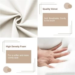 Esszimmerstühle 2er-Set, Stuhl Mit Armlehnen Rückenlehne, Mit Samtbezug, Metallbeine -Möbel Store Esszimmerstuhl Sessel mit Armlehnen R ckenlehne Samtbezug Metallbeine W0ATT0053 1 creamweiss4 1280x1280 2