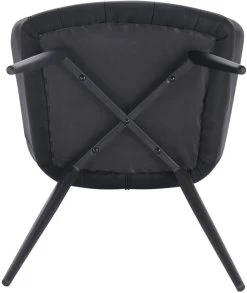 Esszimmerstuhl Mit Armlehne Sitzfläche Aus Stoffbezug, Metallbeine -Möbel Store Esszimmerstuhl Stoffbezug Metallbeine Anthrazit2 1280x1280