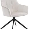 Esszimmerstuhl Drehbar, Polsterstuhl Mit Armlehnen, Samt, Metallbeine