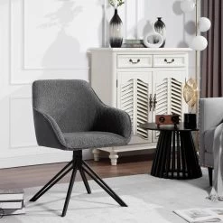 Esszimmerstuhl Drehbar, Ergonomischer Stuhl Esszimmer, Polsterstuhl Mit Armlehnen -Möbel Store Esszimmerstuhl drehbar ergonomischer Stuhl Esszimmer Polsterstuhl mit Armlehnen W0ATT0182 1 dunkelgrau4 1280x1280 1