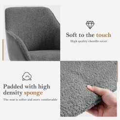 Esszimmerstuhl Drehbar, Ergonomischer Stuhl Esszimmer, Polsterstuhl Mit Armlehnen -Möbel Store Esszimmerstuhl drehbar ergonomischer Stuhl Esszimmer Polsterstuhl mit Armlehnen W0ATT0182 1 dunkelgrau6 1280x1280 1