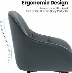 Esszimmerstuhl, Ergonomischer Sessel, Aus Samt, Metallbeine -Möbel Store Esszimmerstuhl ergonomischer Sessel aus Samt Metallbeine W0ATT0141 1 dunkelgrau9 1280x1280