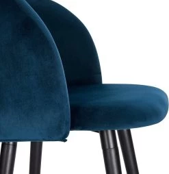 Esszimmerstuhl Mit Armlehne, Sitzfläche Aus Samt, Gestell Aus Massivholz -Möbel Store Esszimmerstuhl mit Armlehne aus Samt Modell Ann BH121bl 1 blau7 1280x1280