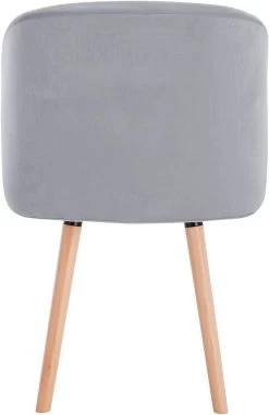 4er Set Esszimmerstuhl, Mit Armlehne, Mit Sitzfläche Aus Samt, Aus Massivholz -Möbel Store Esszimmerstuhl mit Armlehne aus Samt Modell Ann BH121gr 1 grau5 1280x1280