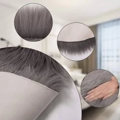 Kunstfell Lammfellimitat Teppich Flauschig (170-180) X 60cm 13 Kunstfell Lammfellimitat Teppich Flauschig (170-180) X 60cm -Möbel Store Faux Lammfell Schaffell Langhaar Fell Optik 60x180cm TP3519hgr hellgrau5 1280x1280