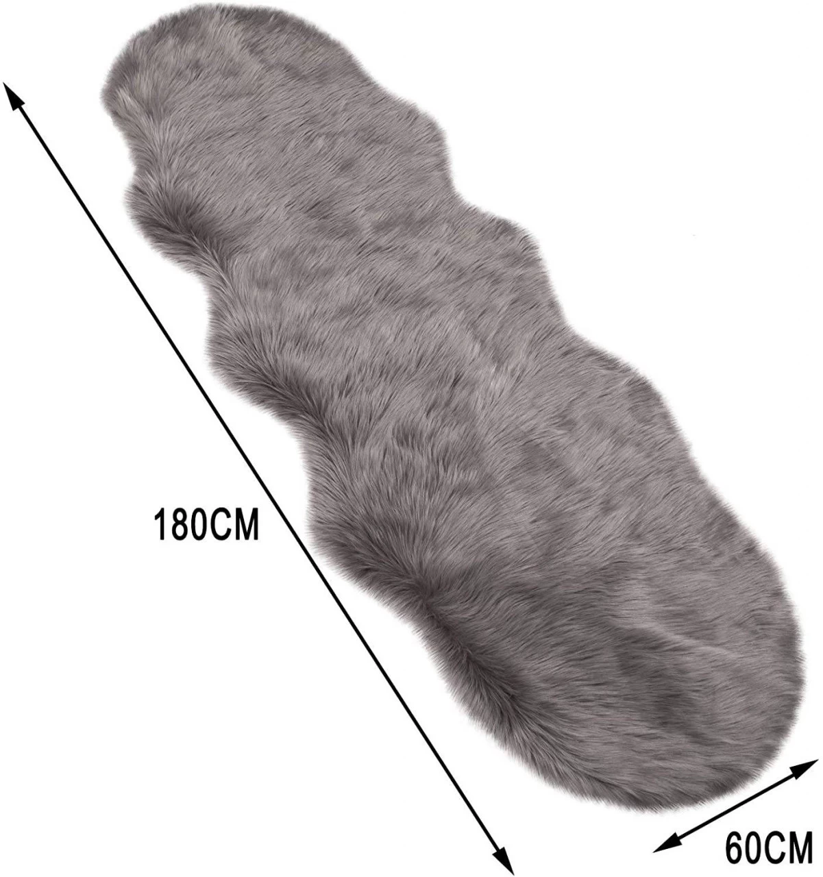 Kunstfell Lammfellimitat Teppich Flauschig (170-180) X 60cm 4 Kunstfell Lammfellimitat Teppich Flauschig (170-180) X 60cm – Bild 4