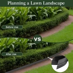 WOLTU Flexible Rasenkante Kunststoff, Biegbar Zuschneidbar, Mit Verbindungsstiften -Möbel Store Flexible Rasenkante Kunststoff biegbar zuschneidbar mit Verbindungsstiften W0UETT0259 Dunkelgrau5 1280x1280