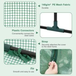 Foliengewächshaus Frühbeet, Mit Aufrollbaren Fenstern, Metallrahmen, 120x60x60cm -Möbel Store Foliengew chshaus Fr hbeet mit aufrollbaren Fenstern Metallrahmen 120x60x60cm W0UETT0049 gr n4 1280x1280