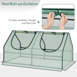 Foliengewächshaus Frühbeet, Mit Aufrollbaren Fenstern, Metallrahmen, 120x60x60cm -Möbel Store Foliengew chshaus Fr hbeet mit aufrollbaren Fenstern Metallrahmen 120x60x60cm W0UETT0049 gr n5 1280x1280