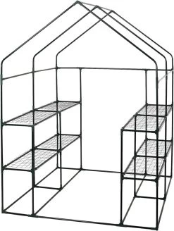 Foliengewächshaus Gewächshaus 143x143x195 Cm 130 G/m², PE Halbtransparent -Möbel Store Foliengew chshaus Gew chshaus PE halbtransparente Tomatengew chshaus Plane wasserdicht GWH00502gn gr n 8 1280x1280