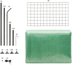 Foliengewächshaus Treibhaus Gartenhaus 143x73x195cm -Möbel Store Foliengewaechshaus Treibhaus Gartenhaus 143x73x195cm GWH00302gn gruen6 1280x1280