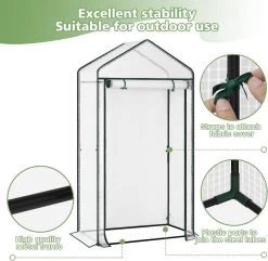 WOLTU Foliengewächshaus Treibhaus Gartenhaus Gewächshaus,100x50x190cm Weiß 15 WOLTU Foliengewächshaus Treibhaus Gartenhaus Gewächshaus,100x50x190cm Weiß -Möbel Store Foliengewaechshaus Treibhaus Gartenhaus Gewaechshaus 100x50x190cm W0UETT0223 Weiss7 1280x1280