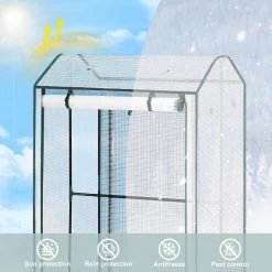 WOLTU Foliengewächshaus Treibhaus Gemüse Gewächshaus Mit Ösen,100x83x150cm Weiß 14 WOLTU Foliengewächshaus Treibhaus Gemüse Gewächshaus Mit Ösen,100x83x150cm Weiß -Möbel Store Foliengewaechshaus Treibhaus Gemuese Gewaechshaus mit OEsen W0UETT0222 Weiss6 1280x1280