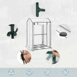 WOLTU Foliengewächshaus Treibhaus Gemüse Gewächshaus Mit Ösen,100x83x150cm Weiß 17 WOLTU Foliengewächshaus Treibhaus Gemüse Gewächshaus Mit Ösen,100x83x150cm Weiß -Möbel Store Foliengewaechshaus Treibhaus Gemuese Gewaechshaus mit OEsen W0UETT0222 Weiss9 1280x1280