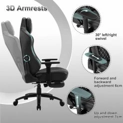 WOLTU Gaming Stuhl, Bürostuhl, Mit Adaptiver Lendenwirbelstütze, Kunstleder Metallrahmen 14 WOLTU Gaming Stuhl, Bürostuhl, Mit Adaptiver Lendenwirbelstütze, Kunstleder Metallrahmen -Möbel Store Gaming Stuhl Buerostuhl mit adaptiver Lendenwirbelstuetze Kunstleder Metallrahmen W0ATT0529 Anthrazit6 1280x1280