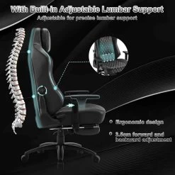 WOLTU Gaming Stuhl, Bürostuhl, Mit Adaptiver Lendenwirbelstütze, Kunstleder Metallrahmen 15 WOLTU Gaming Stuhl, Bürostuhl, Mit Adaptiver Lendenwirbelstütze, Kunstleder Metallrahmen -Möbel Store Gaming Stuhl Buerostuhl mit adaptiver Lendenwirbelstuetze Kunstleder Metallrahmen W0ATT0529 Anthrazit7 1280x1280