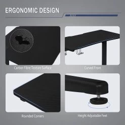 Gaming Tisch Computertisch T-förmige Tischbeine Schwarz -Möbel Store Gaming Tisch Computertisch T foermige Tischbeine TS133sz schwarz5 1280x1280