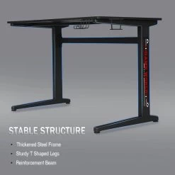 Gaming Tisch Computertisch T-förmige Tischbeine Schwarz -Möbel Store Gaming Tisch Computertisch T foermige Tischbeine TS133sz schwarz7 1280x1280