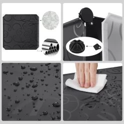 Garderobenschrank DIY Kleiderschrank, Mit Tür, 9 Fächer, Kunststoff -Möbel Store Garderobenschrank DIY Kleiderschrank Regalsystem Steckregal mit T r Kunststoff SR0055sz Schwarz3 1280x1280